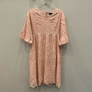 Roolee Pink eyelet dress